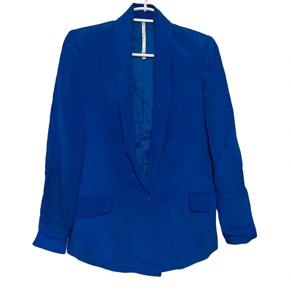 Truth and Pride 100% Silk Blue Blazer Women’s Size XS - Picture 5 of 10